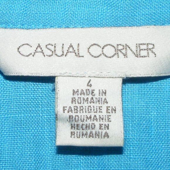 CASUAL CORNER Career Dress, 4, Blue, Sleeveless - Picture 6 of 8
